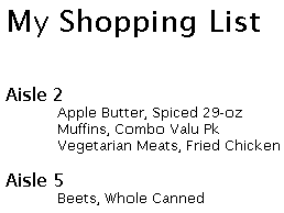 Aisle-by-Aisle Grocery List Makes Shopping More Fun